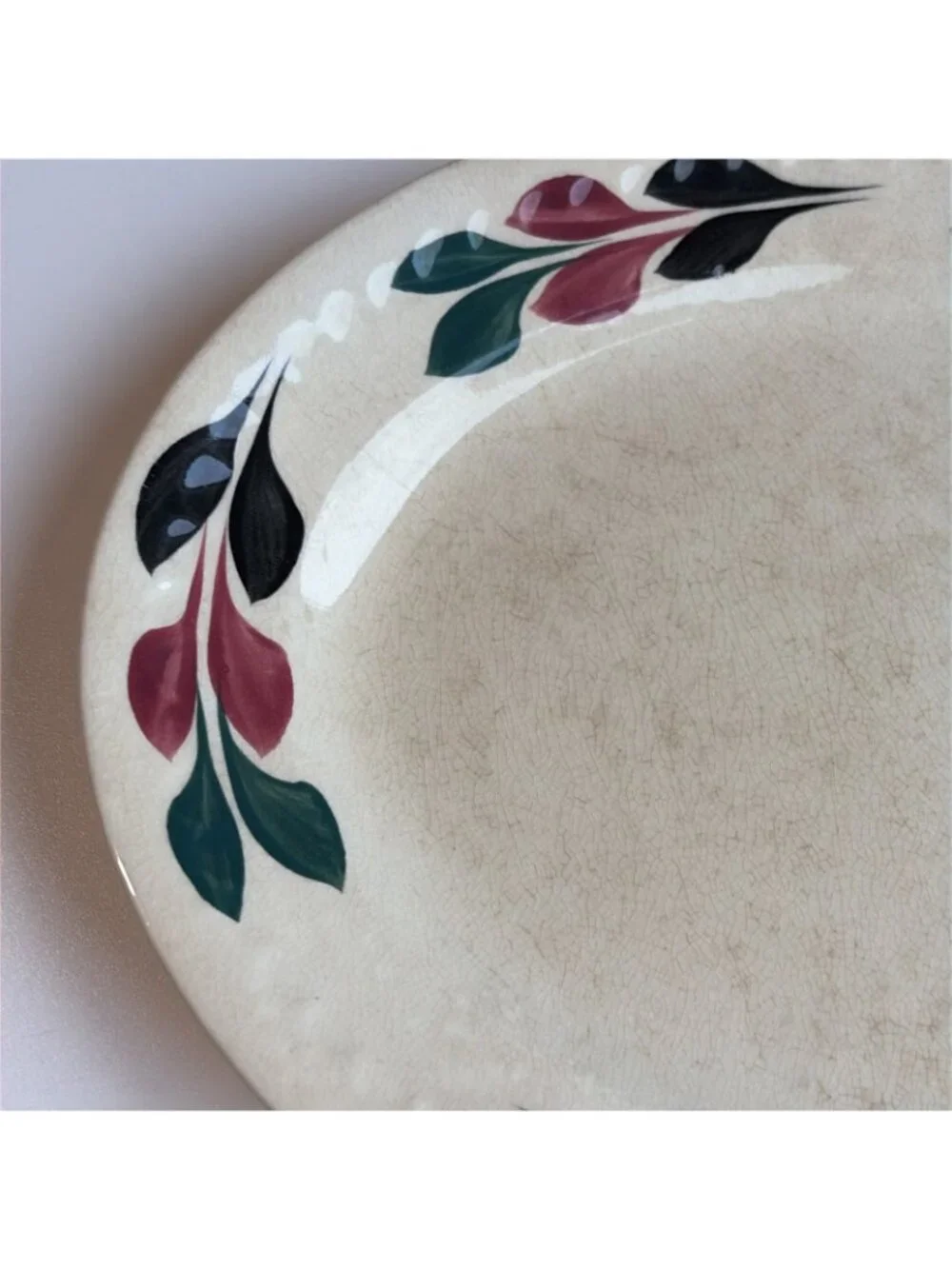 VTG Blue Ridge Southern Potteries Hand-Painted Oval Serving Platter USA 1930s